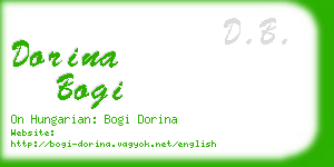 dorina bogi business card